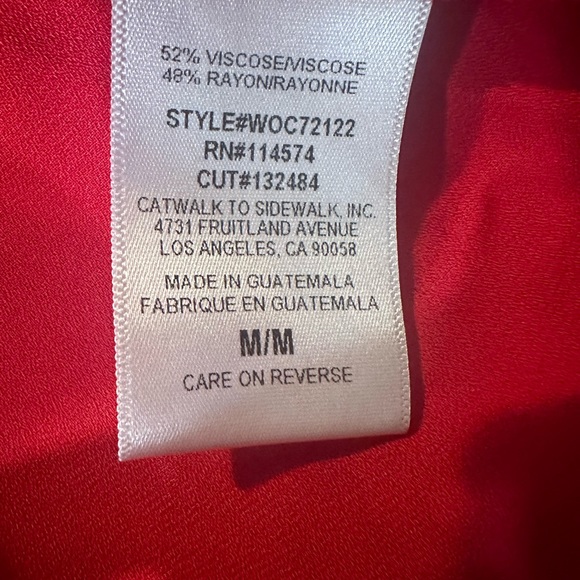 NWT Pleione Button Front V-Neck Flower Print Dress-Size Medium - Picture 9 of 12